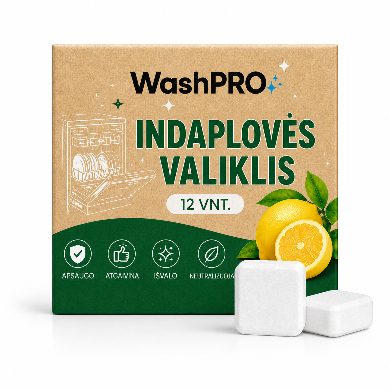 WashPRO™ Giluminis Indaplovės Valiklis