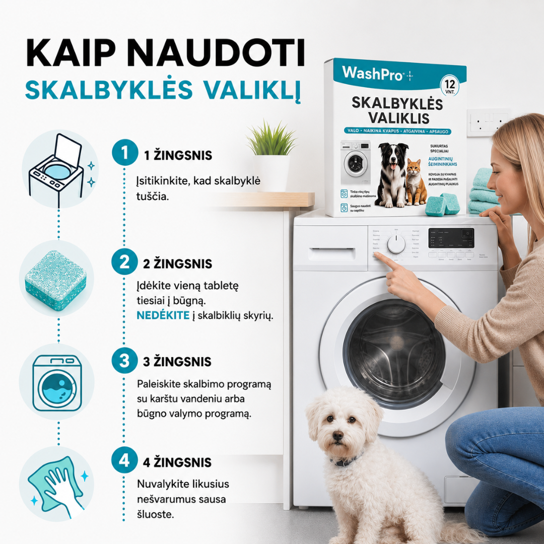 WashPro™ Giluminis Skalbyklės Valiklis